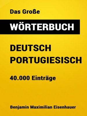 cover image of Das Große Wörterbuch  Deutsch--Portugiesisch